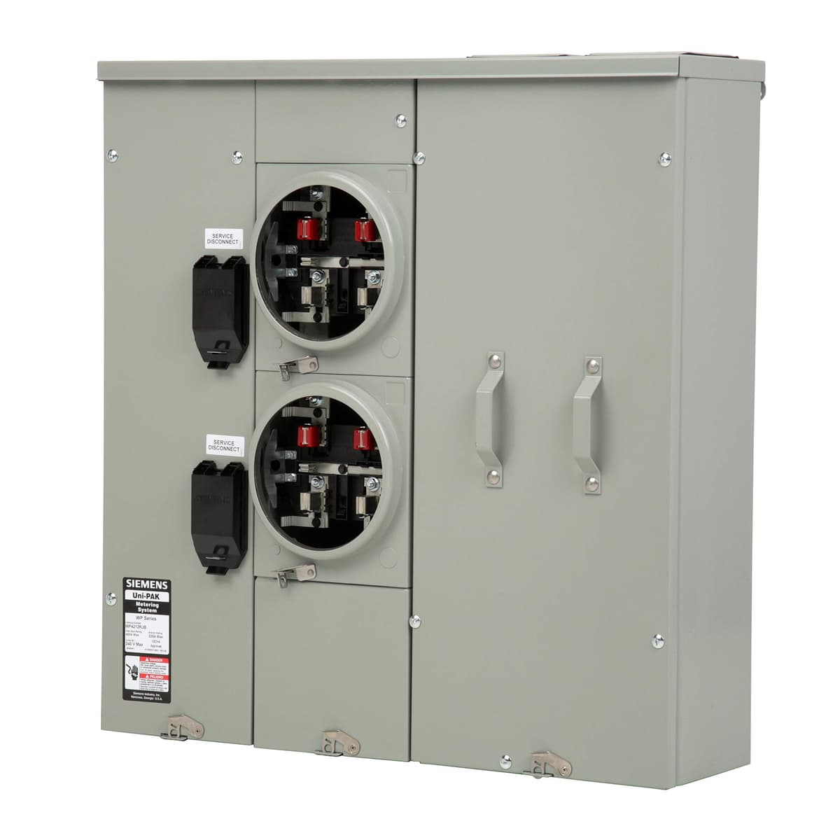 Siemens Unit-PAK 400A, 5 Jaw, 200A por posición, 2 posiciones, cubierta sin aro, bypass con corneta WP4212RJB