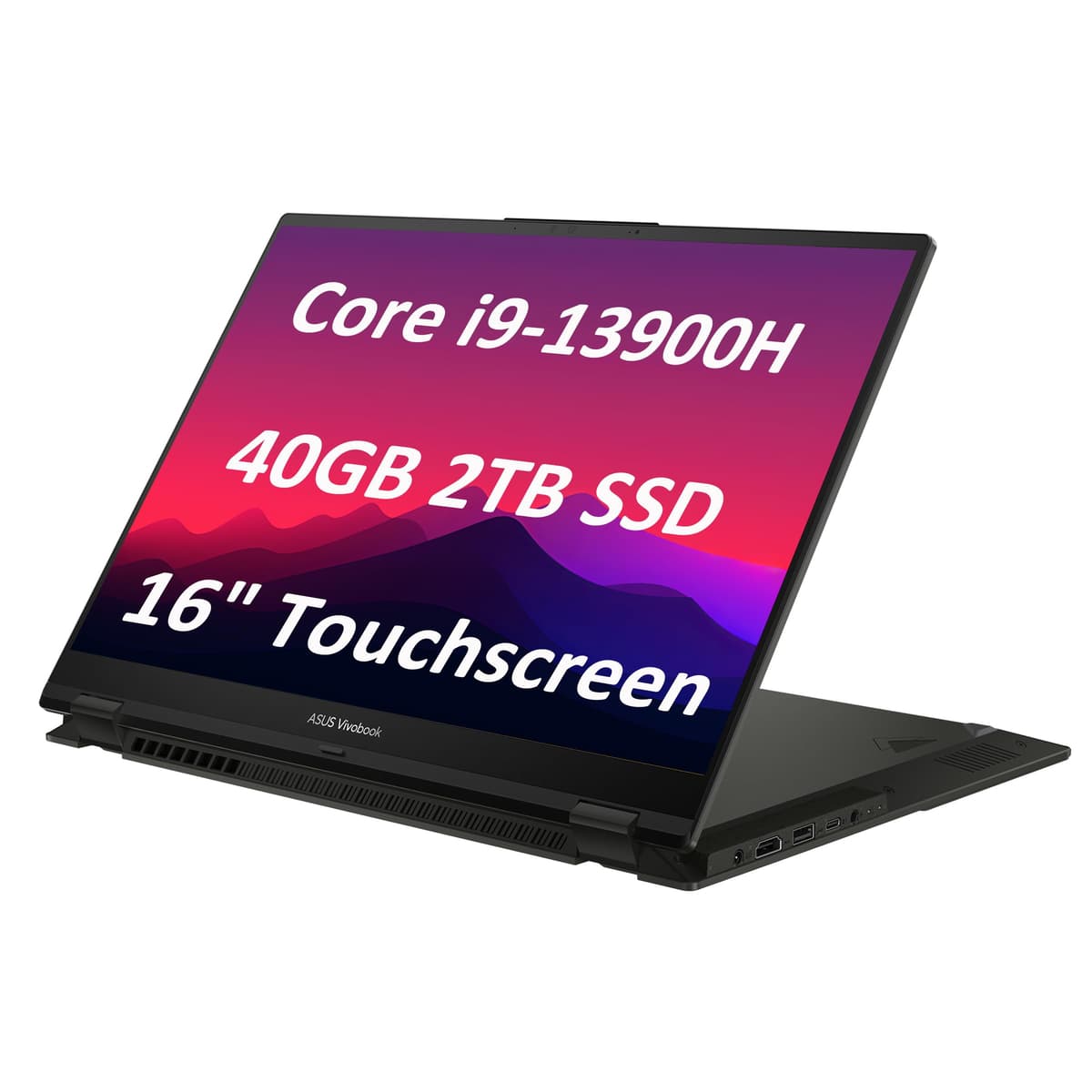 ist computers ASUS Vivobook S 16 Flip - 16" FHD+, Intel i9-13900H, 40GB RAM, 2TB SSD, 2 en 1