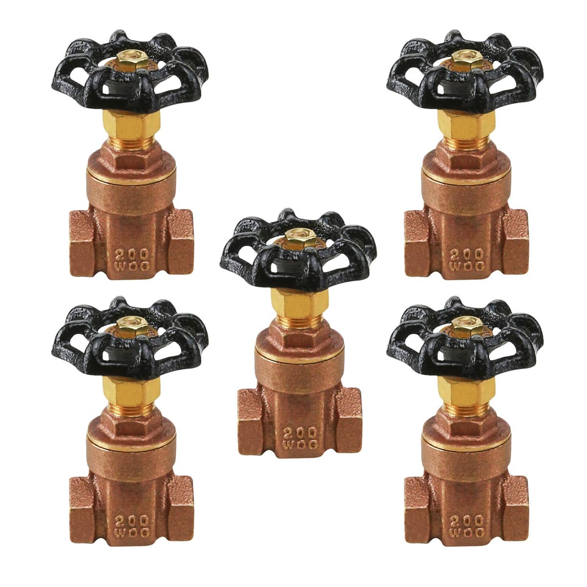 Midline Valve 427U434-5 Válvula de compuerta de latón fundido, conexión FIP 2-1/2 in. (paquete de 5)
