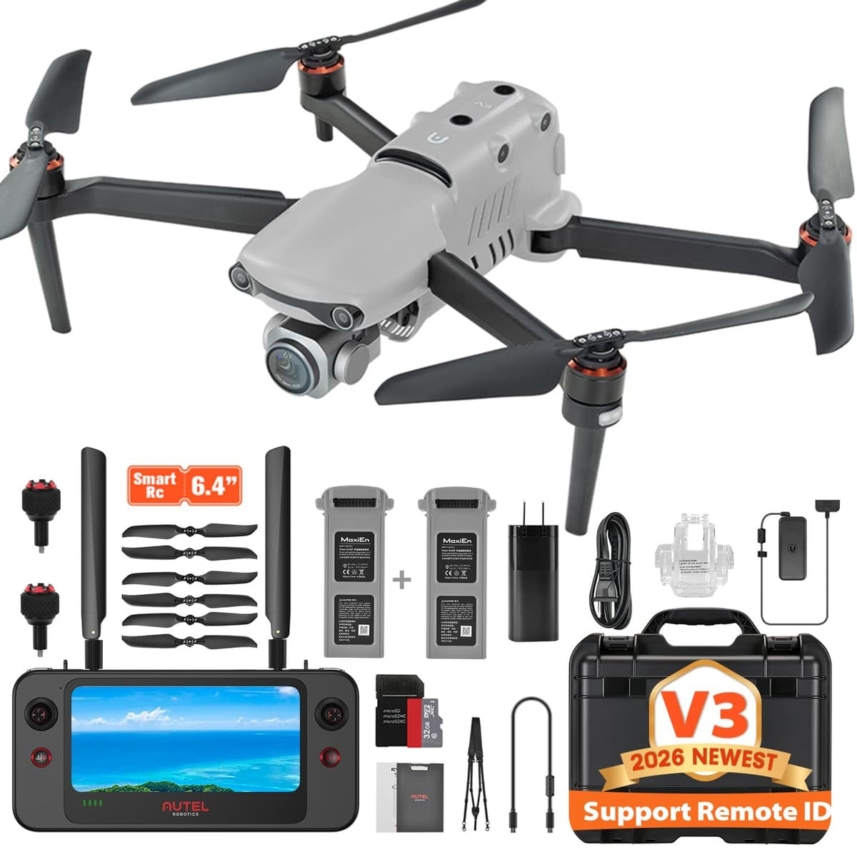 Autel Robotics EVO 2 Pro V3 Drone con Sensor 1" y Video 6K HDR (Rugged Bundle) Autel Robotics EVO 2 Pro Drone 8K