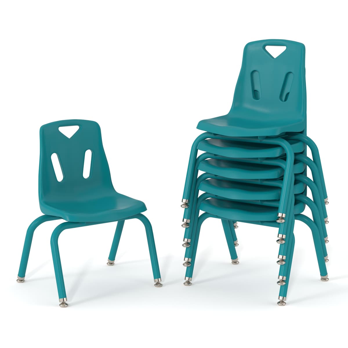 Sillas apilables Berries 8118JC6005,8" altura, teal, pack de 6
