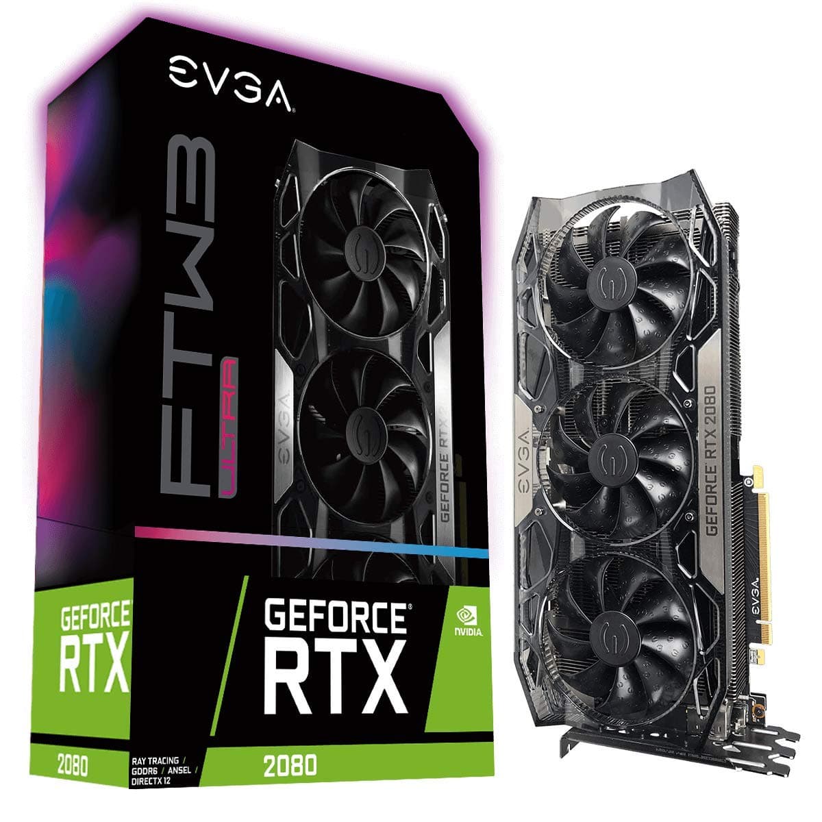 EVGA 08G-P4-2287-KR GeForce RTX 2080 Ultra Gaming 8GB GDDR6 iCX2 y tarjeta gráfica con LED RGB, FTW3