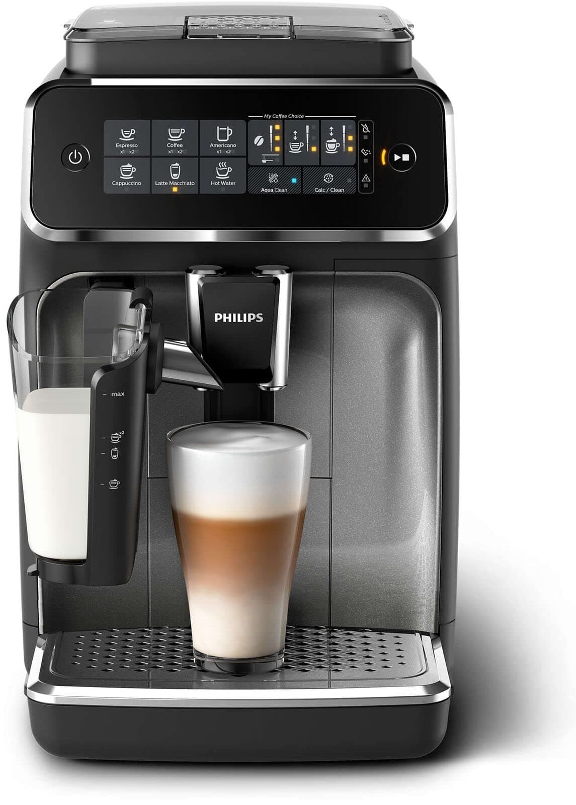 Philips 3200 Series Cafetera Espresso Totalmente Automática con LatteGo, Plateada, EP3246/74