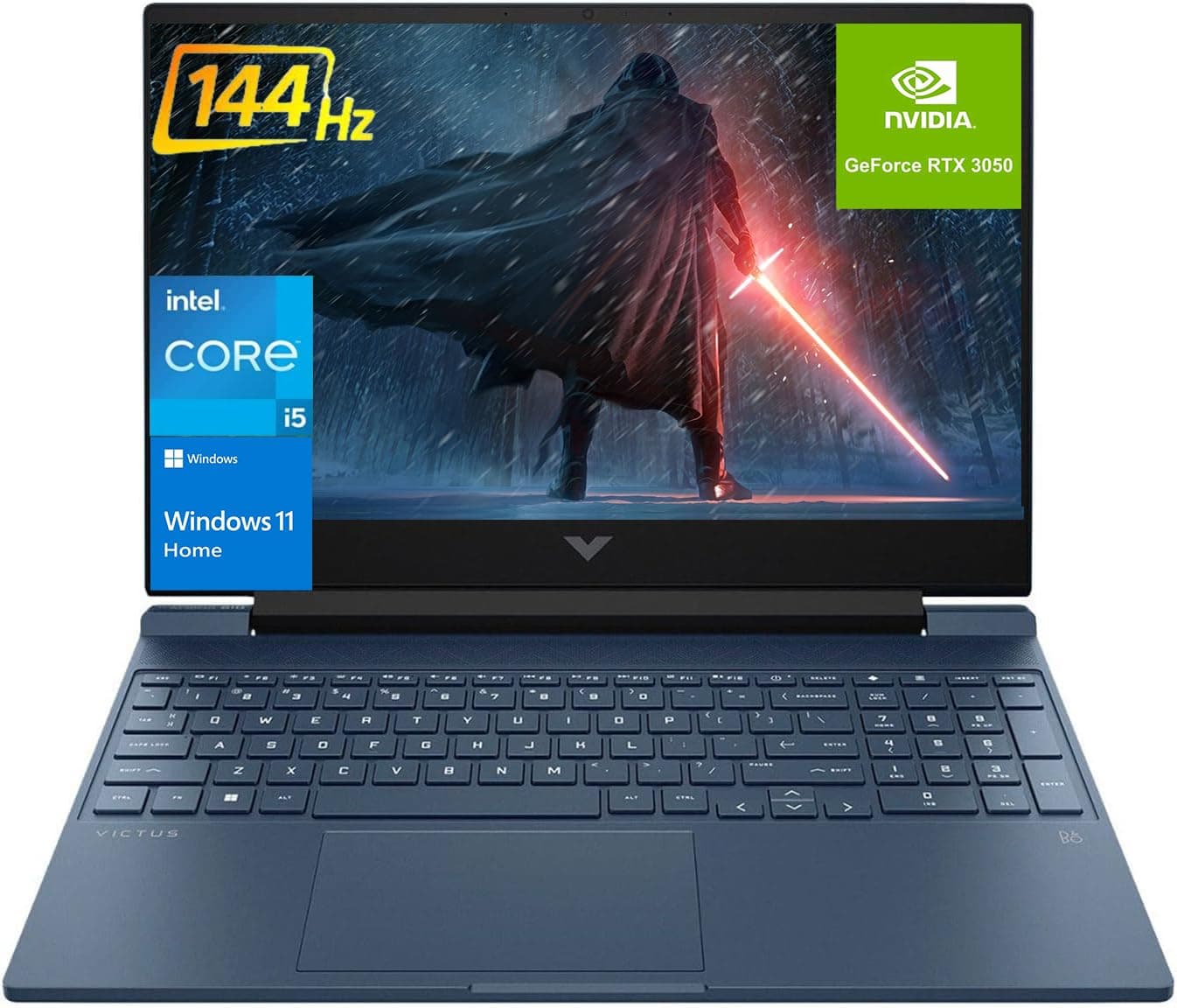 HP Victus 15.6" i5 Gaming Laptop - 144Hz, RTX 3050, 64GB RAM, 1TB SSD 12450H