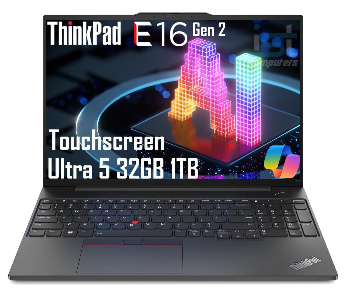 ist computers Lenovo ThinkPad E16 Gen 2 Business AI PC Laptop 16" FHD+ Touchscreen Intel Core Ultra 5 125U 32GB 1TB SSD Windows 11 Pro 21MA