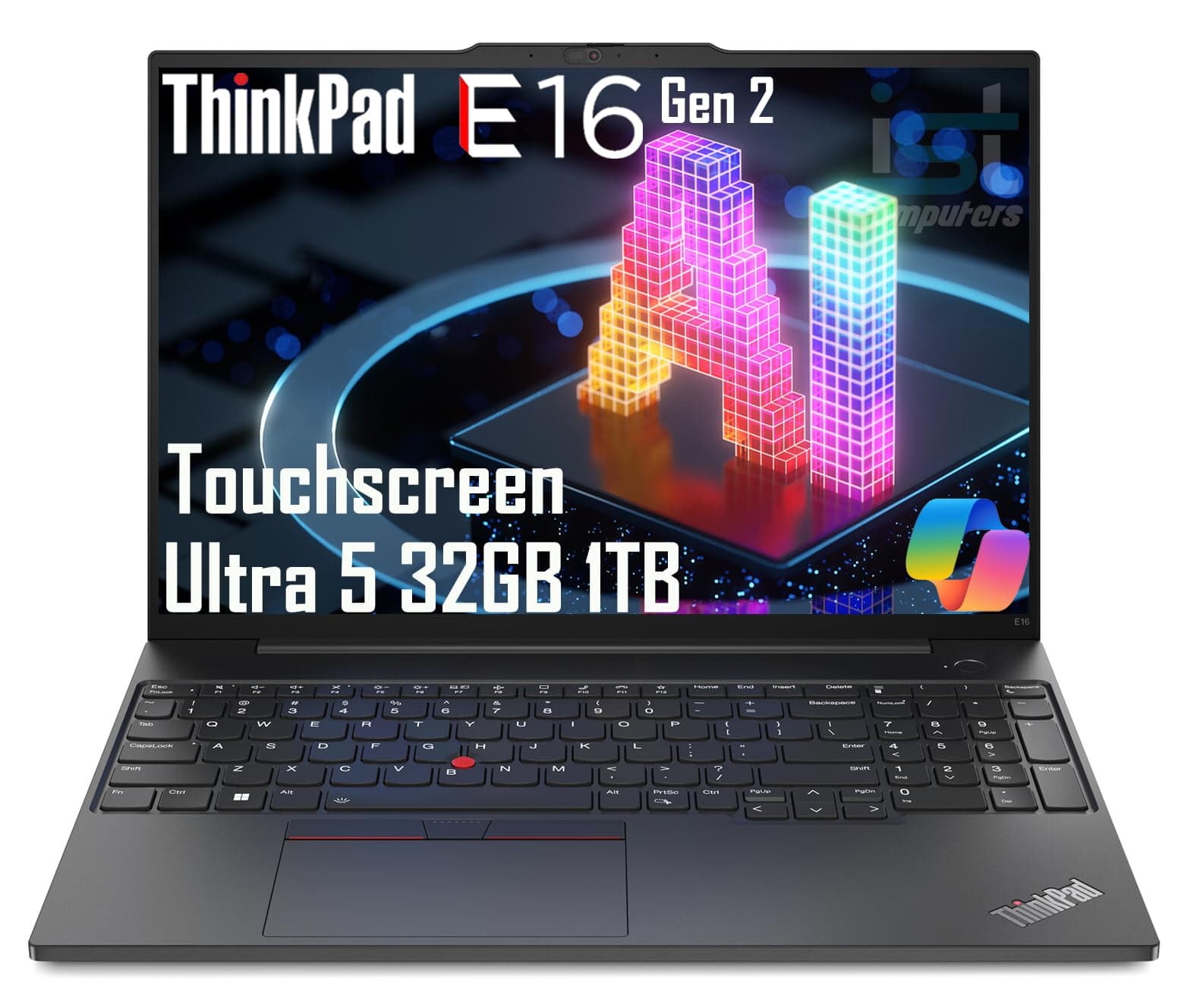 ist computers Lenovo ThinkPad E16 Gen 2 Business AI PC Laptop 16" FHD+ Touchscreen Intel Core Ultra 5 125U 32GB 1TB SSD Windows 11 Pro 21MA