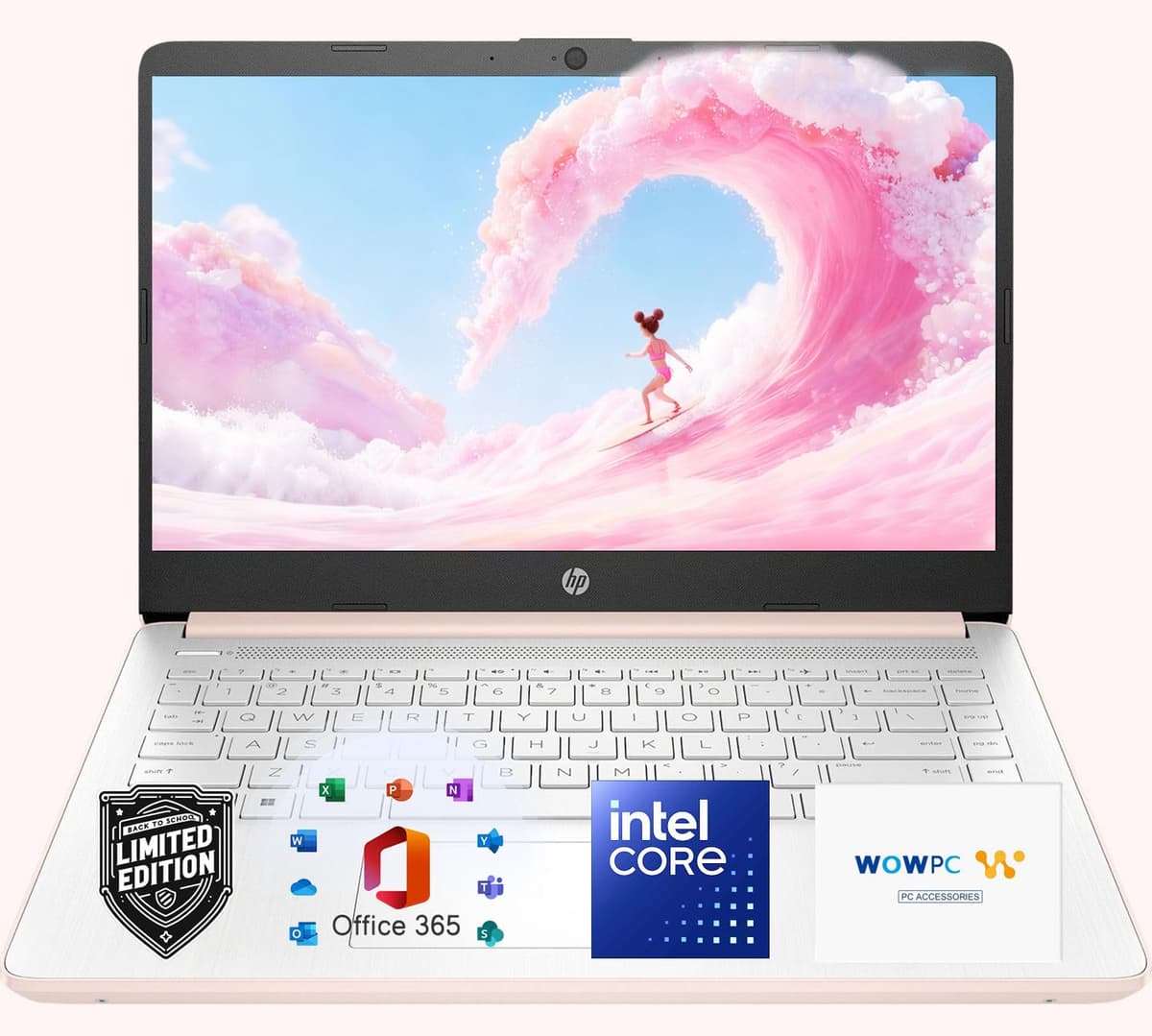 Portátil HP Ultrabook con Office 365 y Copilot AI • CPU Intel de 4 núcleos • Almacenamiento 1.1 TB (1 TB OneDrive y 128 GB SSD) • 32 GB RAM • Windows 11 sin mouse