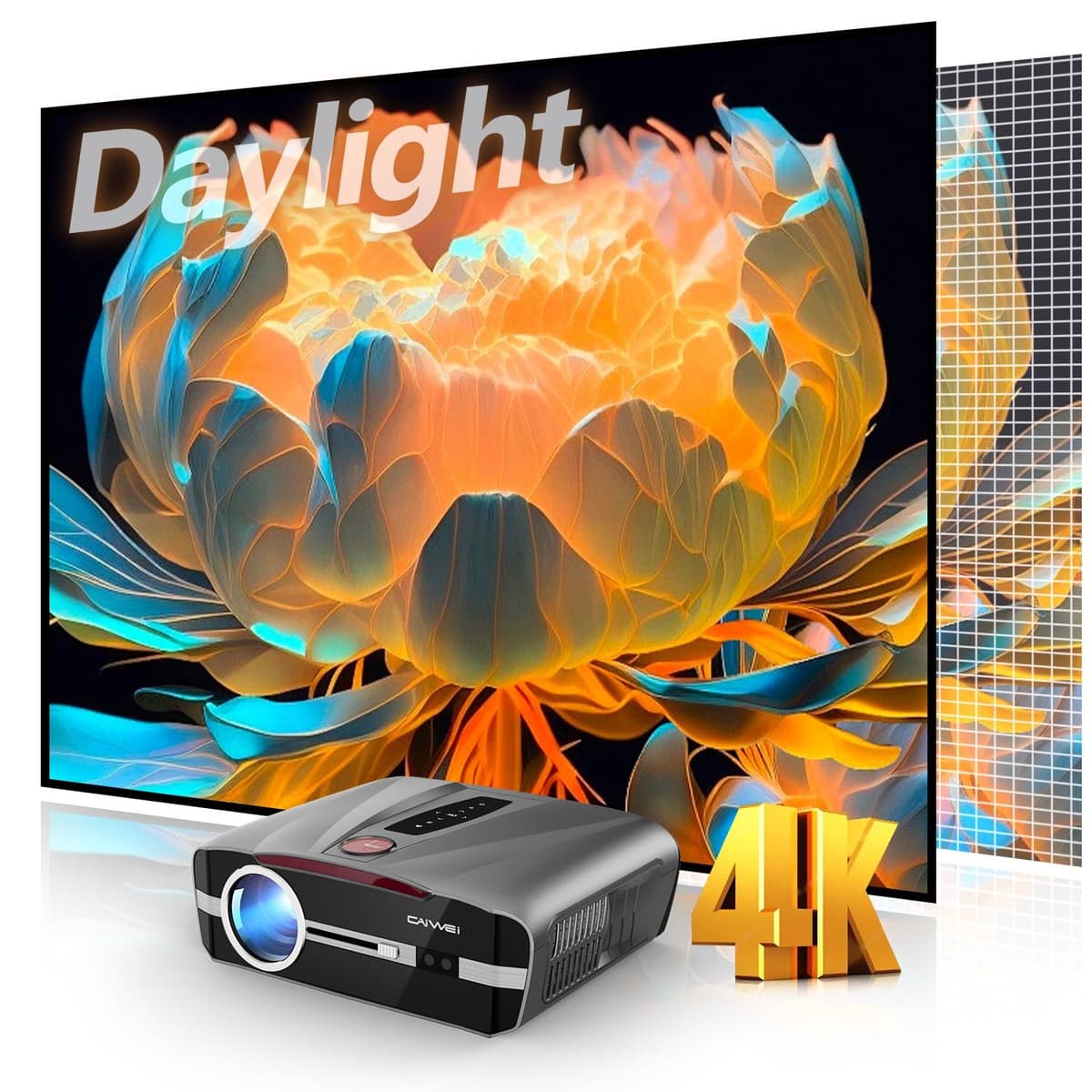 Daylight Projector 4K Ultra HD 2300 ANSI Smart Home Theater CIVE A9