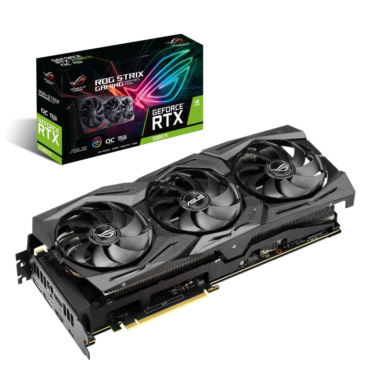 ASUS ROG Strix GeForce RTX 2080 Ti 11GB GDDR6 Tarjeta de video 90YV0CC0-M0NM00