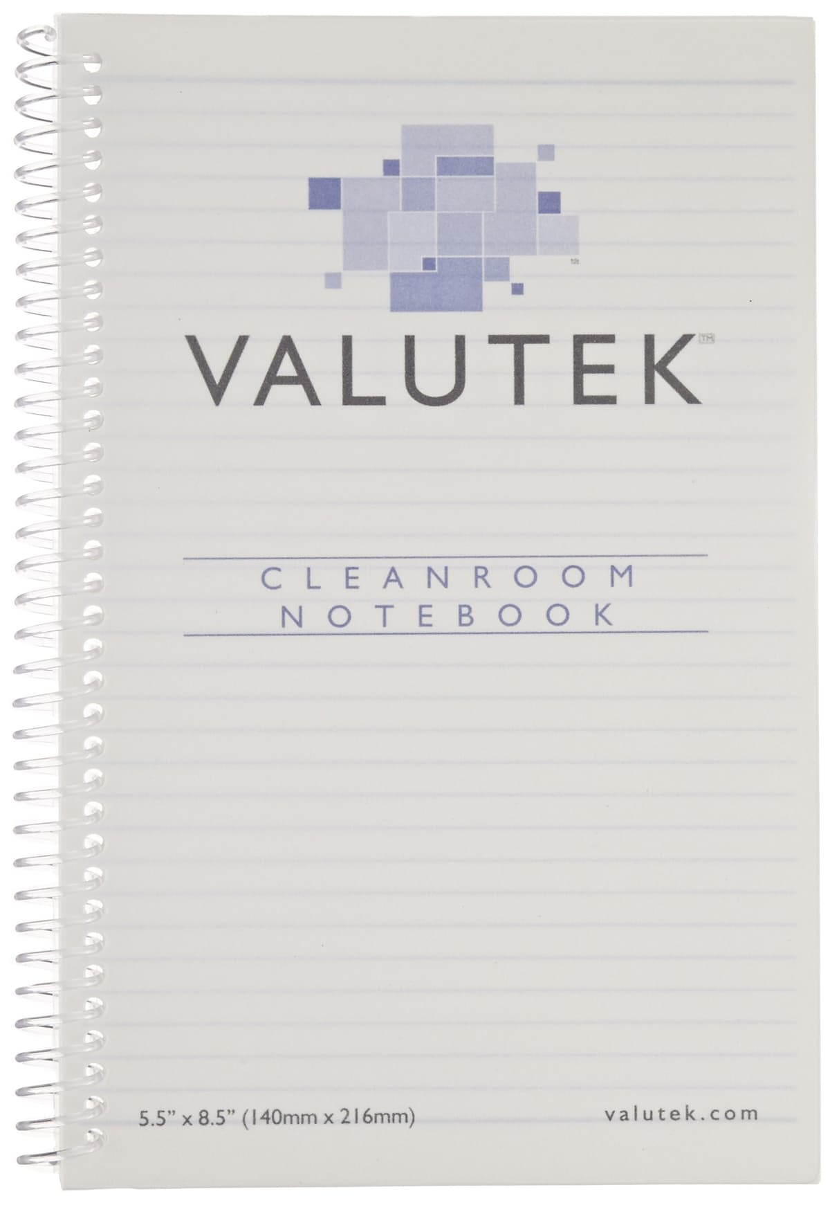 Valutek Cuaderno cleanroom con tapa de polietileno VTNBCR-5585,100 páginas