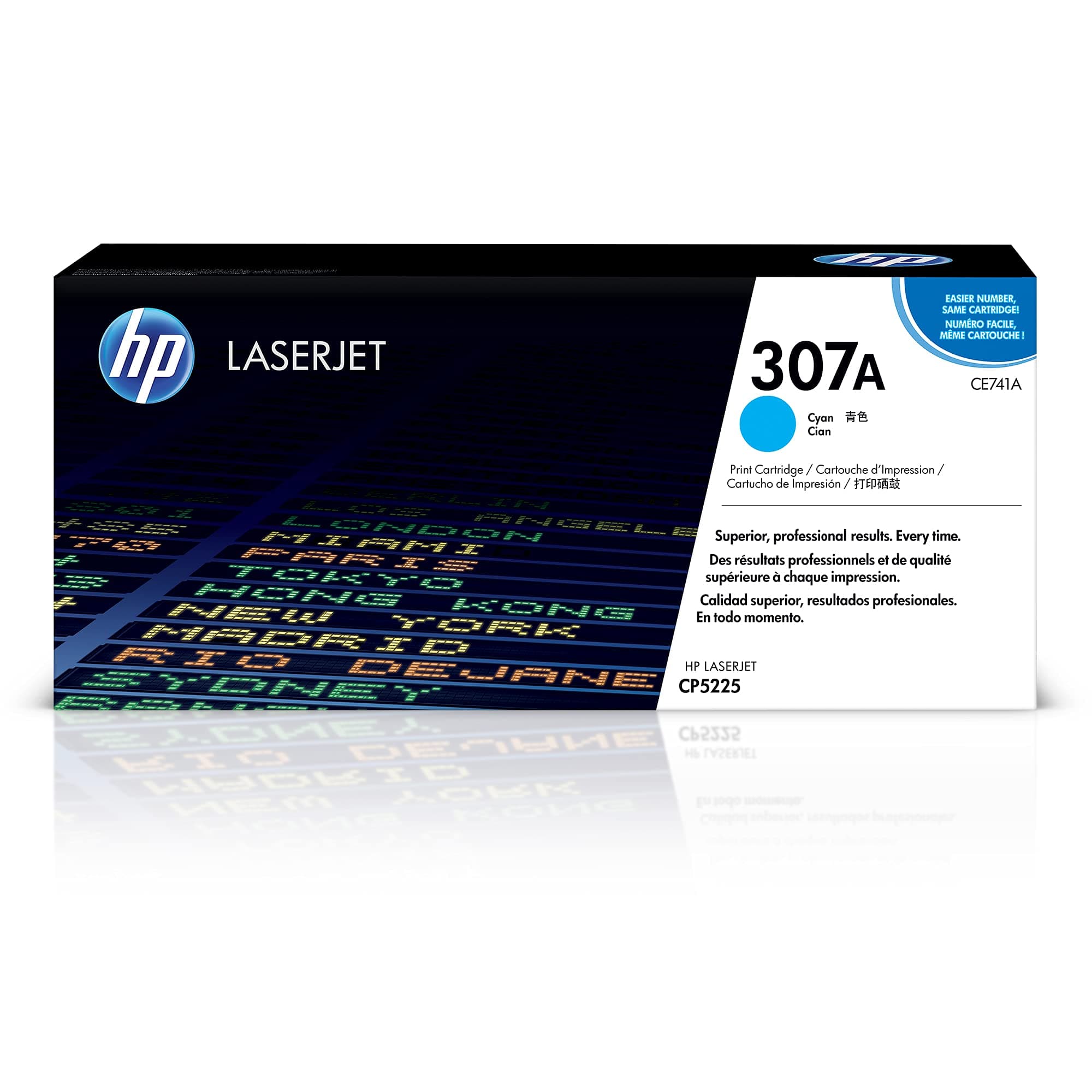 HP 307A Cyan Toner Cartridge para Color LaserJet CP5225 | CE741A