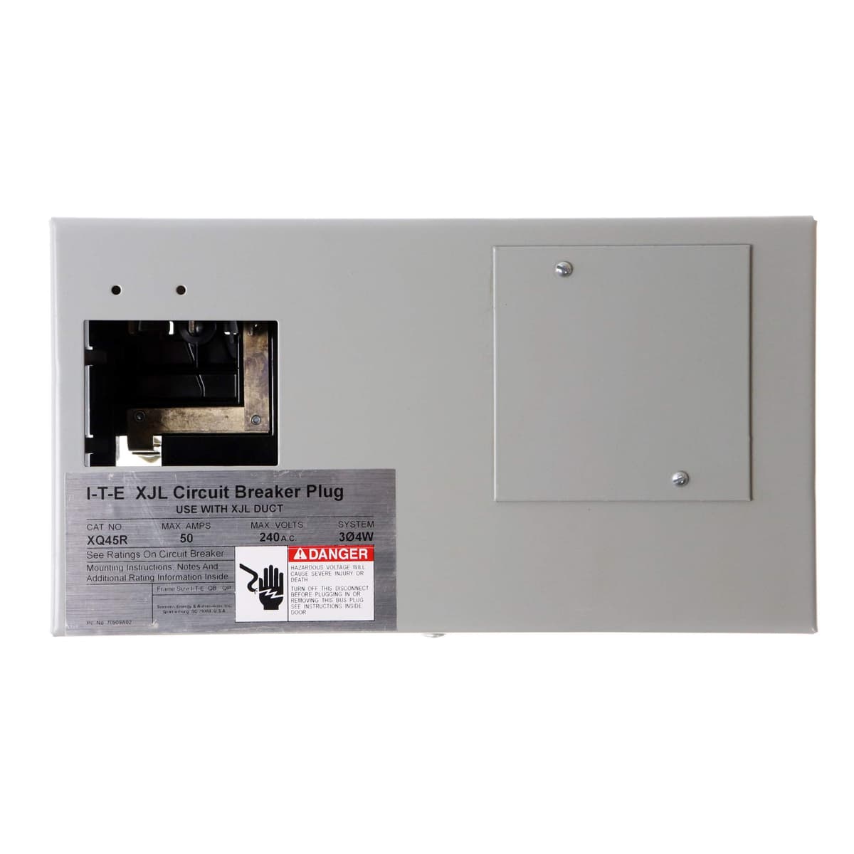 Siemens XQ45R Carcasa tipo enchufe para bus-plug, 4 polos 60A 120/240V