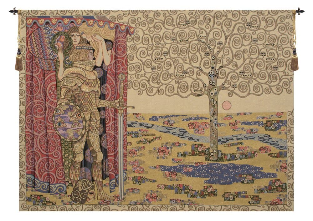 C Charlotte Home Furnishings Inc The Knight With The Tree Of Life Tapiz Italiano 36 x 52 in ST036