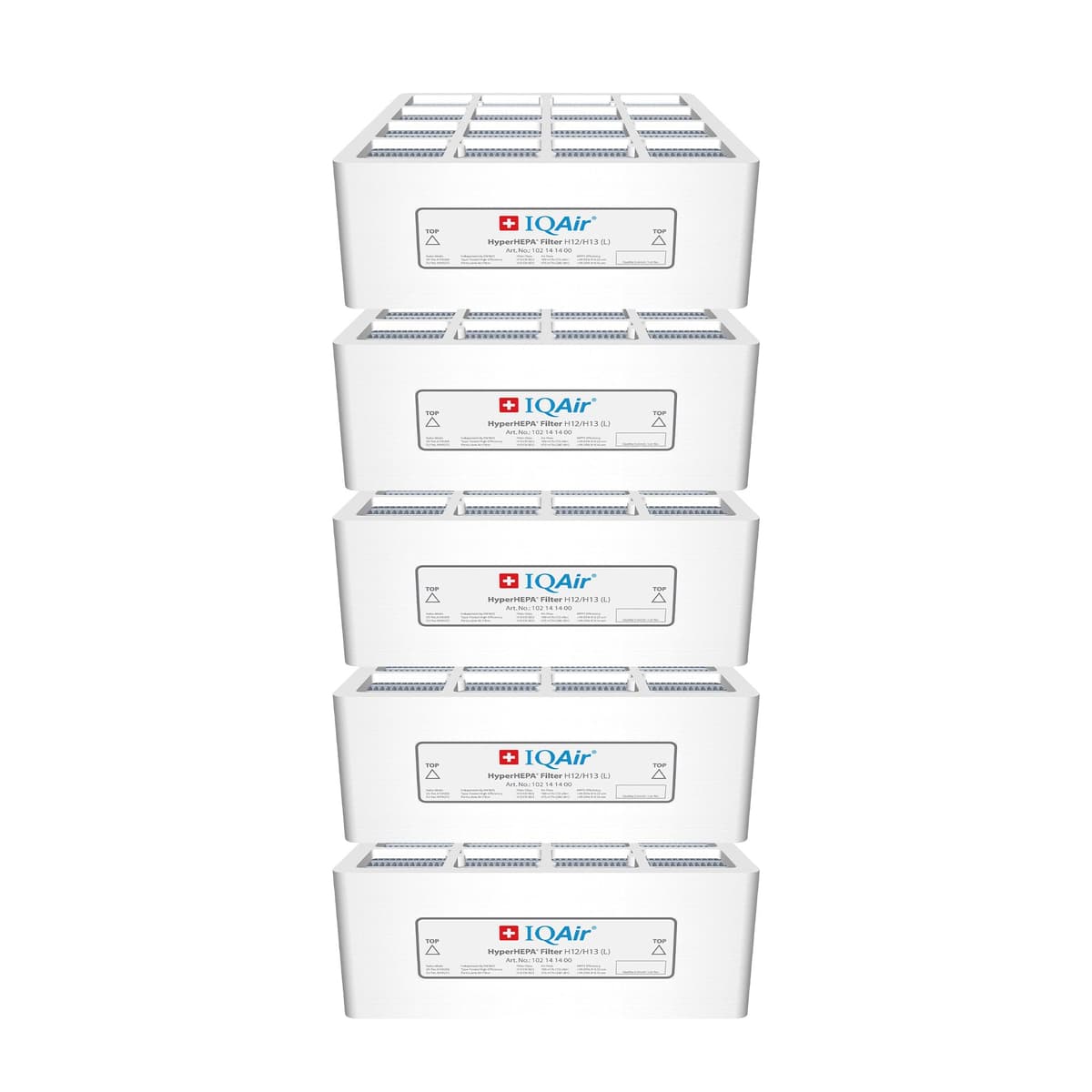 IQAir Paquete x5 Filtro HyperHEPA para HealthPro - Repuesto Original 102.14.14.00 - 5 Pack