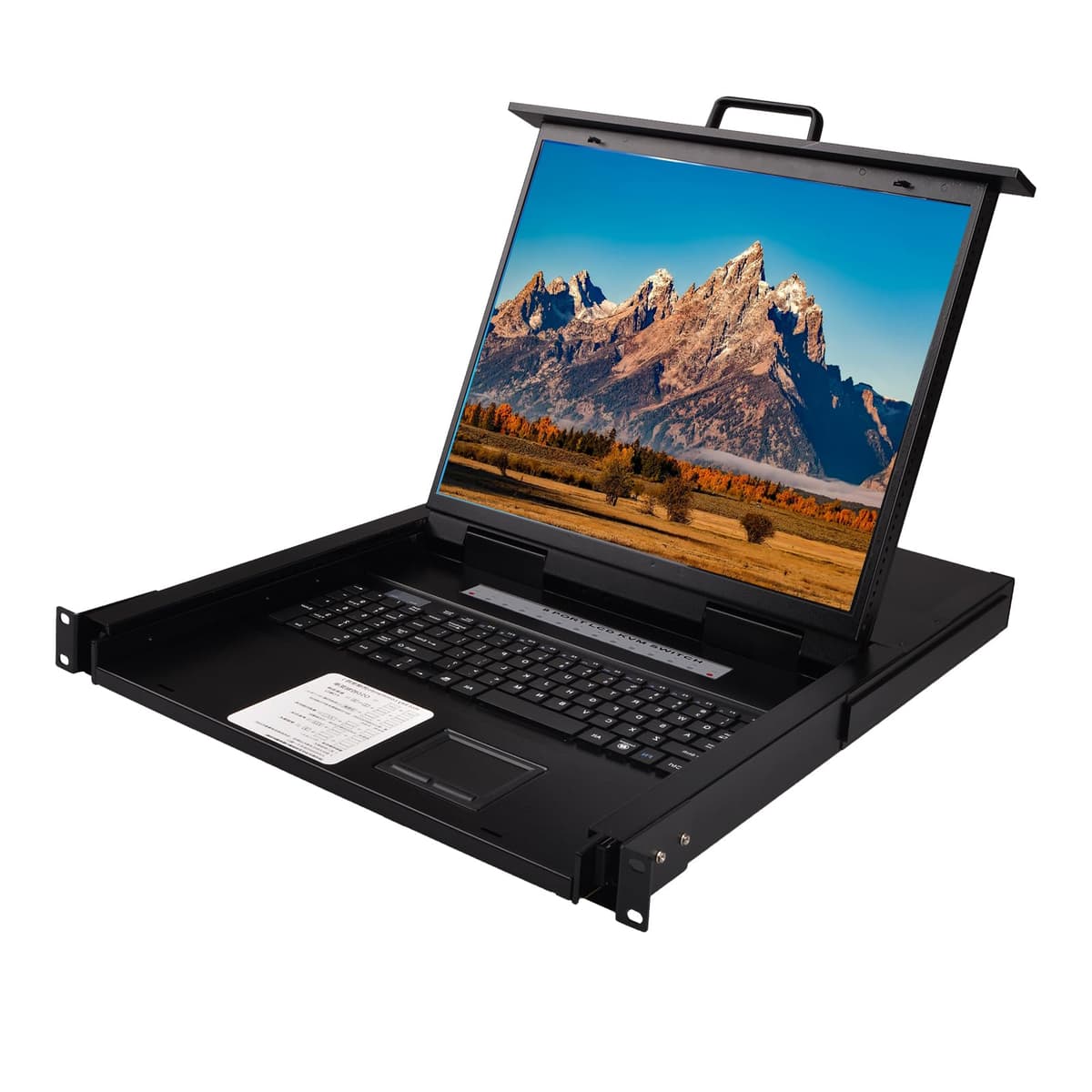 MT-VIKI Rack KVM Switch con monitor LCD 19" integrado, teclado y touchpad para rack 1U MT-1908