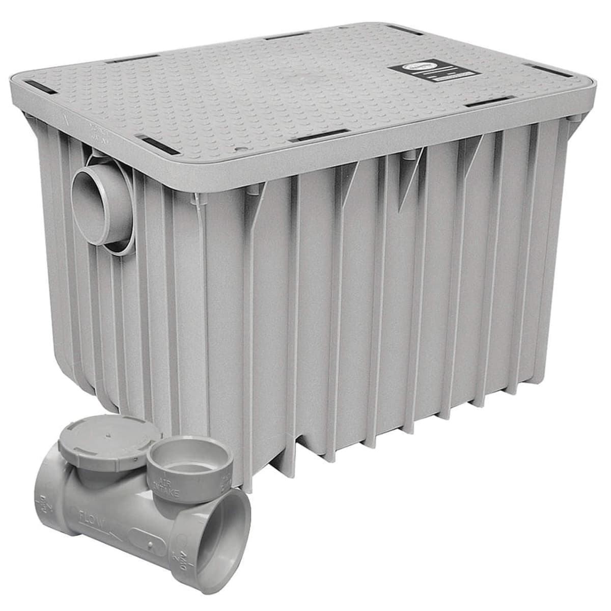 Interceptor de grasas Canplas 3920A02S termoplástico, 20 GPM, capacidad 40 lb