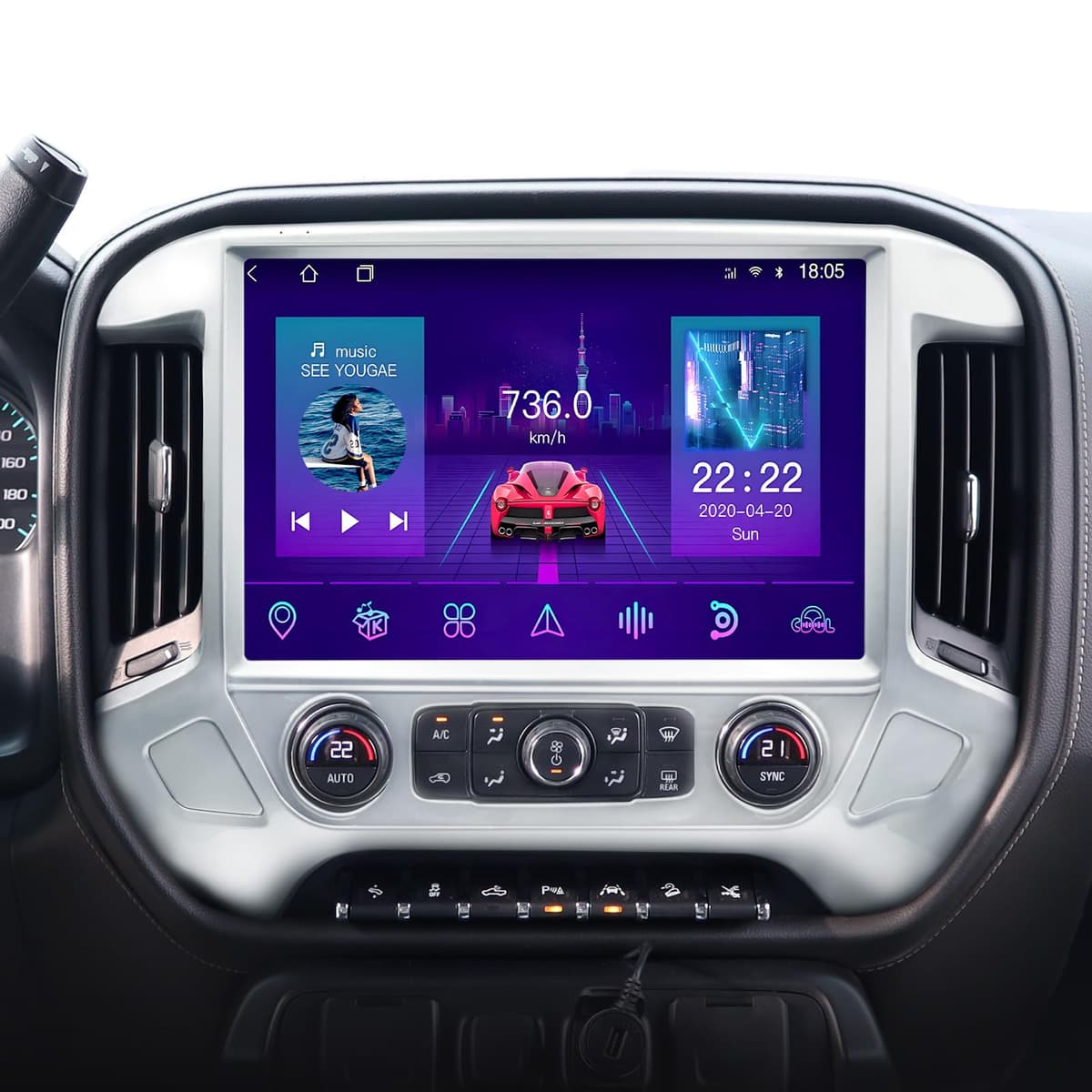 Gearzbtor Estéreo para auto 13.1" radio Android 13 para Chevy Silverado GMC Sierra 2014-2018 8Core 8GB/128GB 2K aac7809f-4ab8-4273-815f-8a4a889a6252