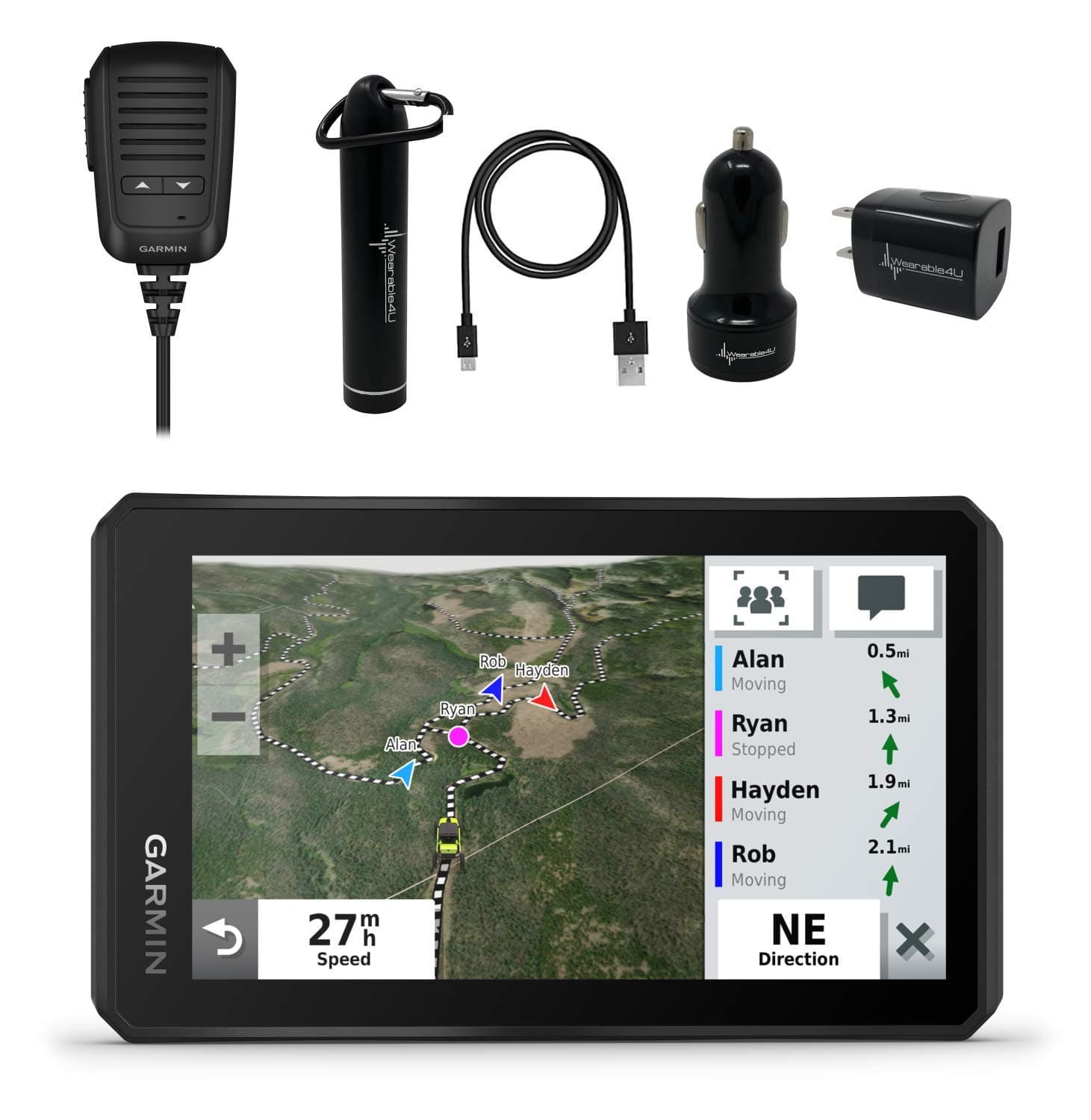 Wearable4U Garmin Tread Powersport Navigator + Power Pack (Bundle) 010-02406-00