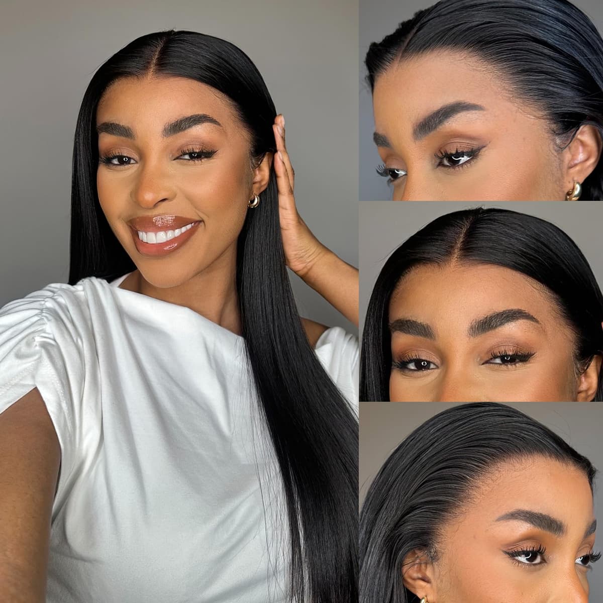 WOWANGEL Peluca 13x6 HD Lace 30" 250% densidad, cabello humano Remy, pre-plucked, línea frontal natural