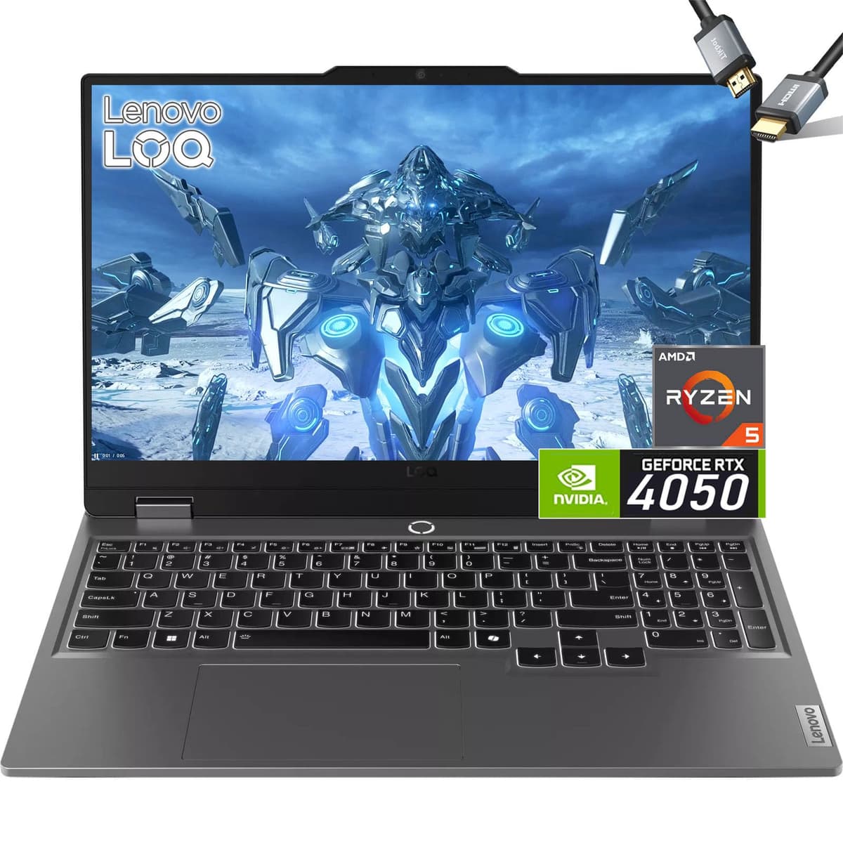 Lenovo LOQ 15 - RTX 4050 - AMD Ryzen 5 7235HS - 15.6" FHD 144Hz G-SYNC - 64GB DDR5 - 2TB PCIe SSD - Windows 11 - Retroiluminado