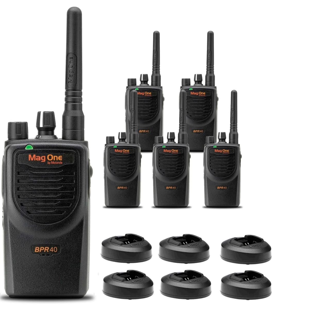Motorola BPR40 Mag One Series 4W UHF 8-Channel Two-Way Radio (Paquete de 6) BPR40-U8_EDI2_4