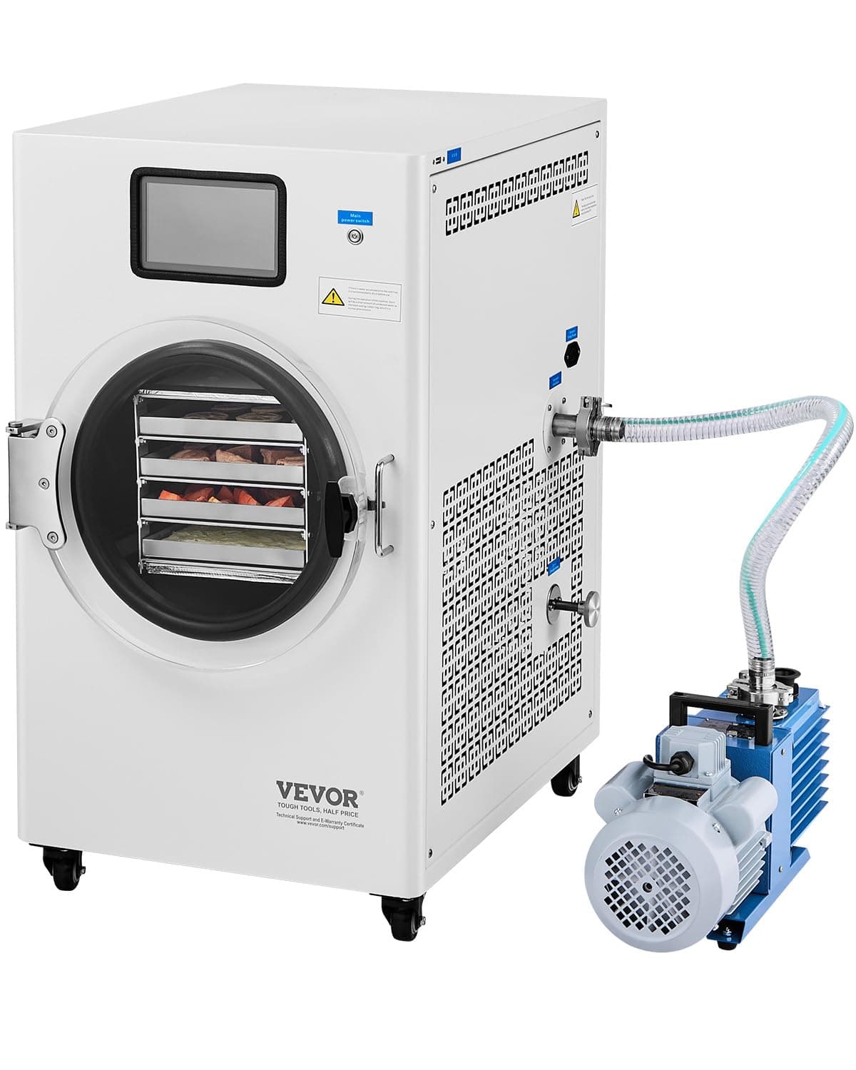 VEVOR Máquina Liofilizadora 4-Bandejas 8.8-13.2 lbs Batch con Bomba de Vacío Vacuum Freeze Dryer 4-Layer