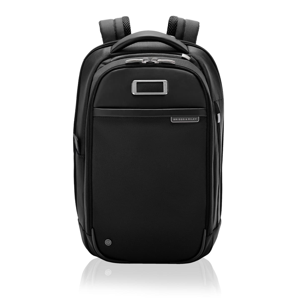 Briggs & Riley Slim Backpack para Mujeres y Hombres - Mochila para Laptop, Para Trabajo y Viaje, Tamaño de Equipaje de Mano, Ligera y Duradera, Correas Acolchadas, Cabe hasta Laptop de 14" - Colección @work, Negra KK520-4