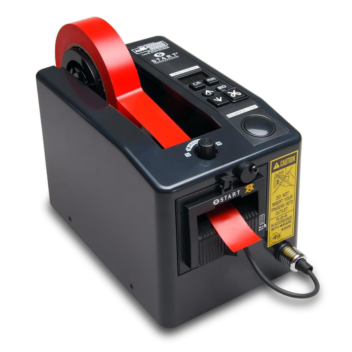 START International ZCM1000 Dispensador eléctrico de cinta automático con rodillo ajustable y pantalla LED ZCM1000 (M1000)