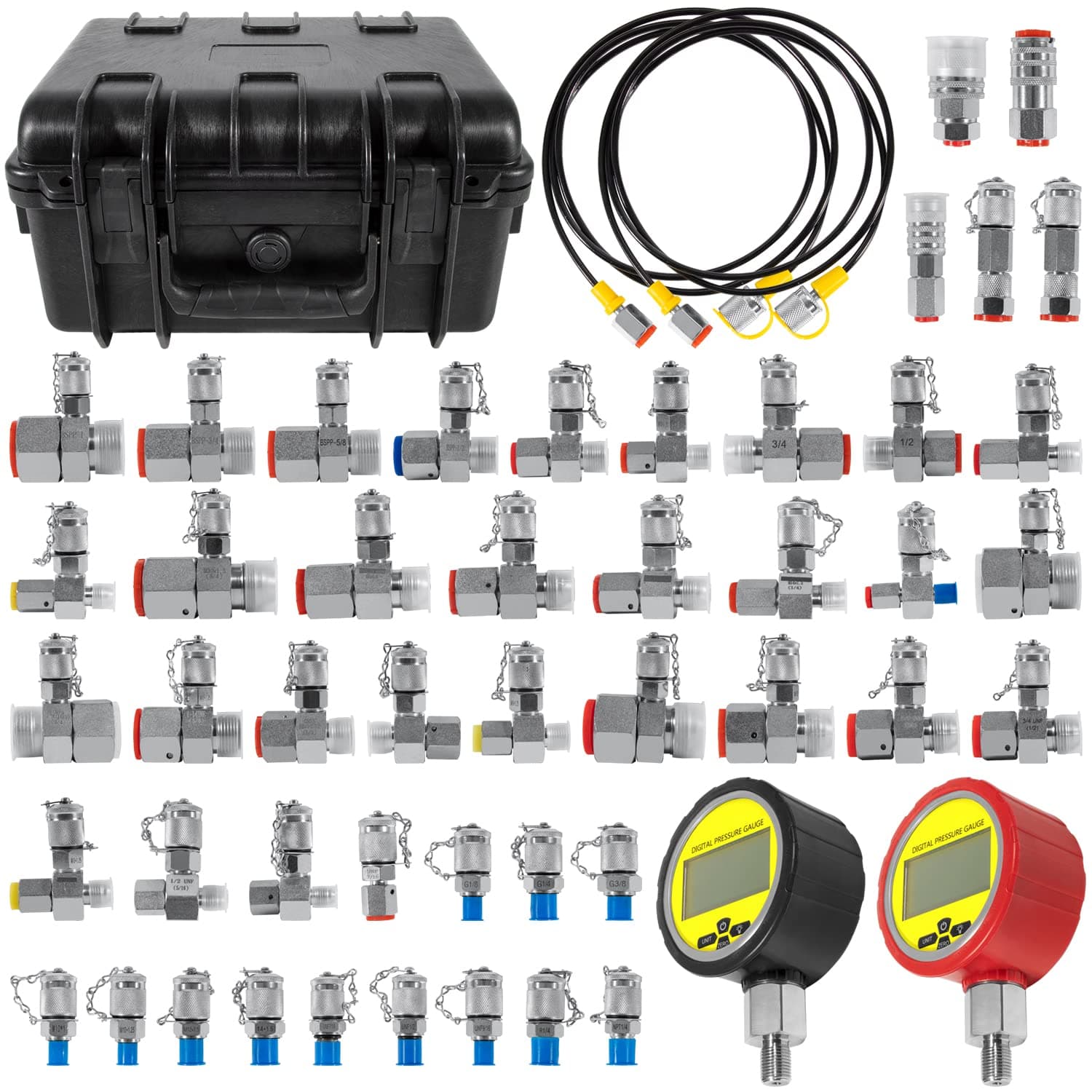 E-cowlboy 70DC Digital Hydraulic Pressure Test Coupling Kit EC- HPTC-70DC
