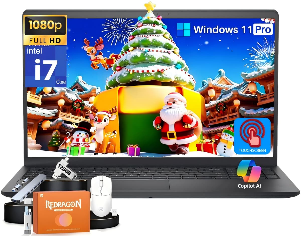 Dell 15 DC15250 Laptop Empresarial, 15.6" FHD Táctil, Intel i7-1355U de 10 núcleos, 16 GB RAM, 1 TB SSD, Copilot AI, Gráficos Intel UHD, Antirreflejo, Webcam HD, Bluetooth, Wi-Fi 6, Windows 11 Pro Dell Laptop