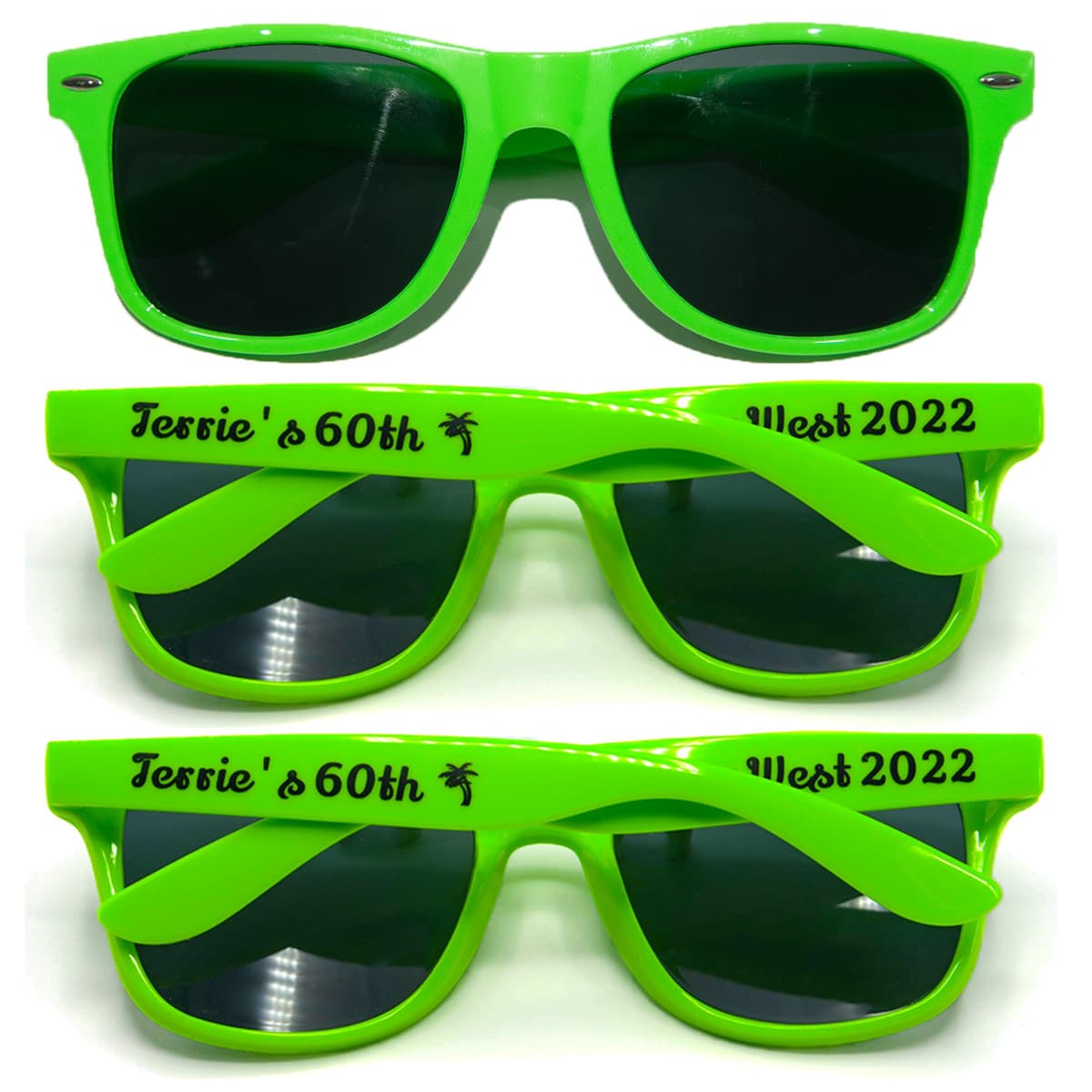 GZLDGIFTS 350PC gafas de sol personalizables para eventos al por mayor (Green)
