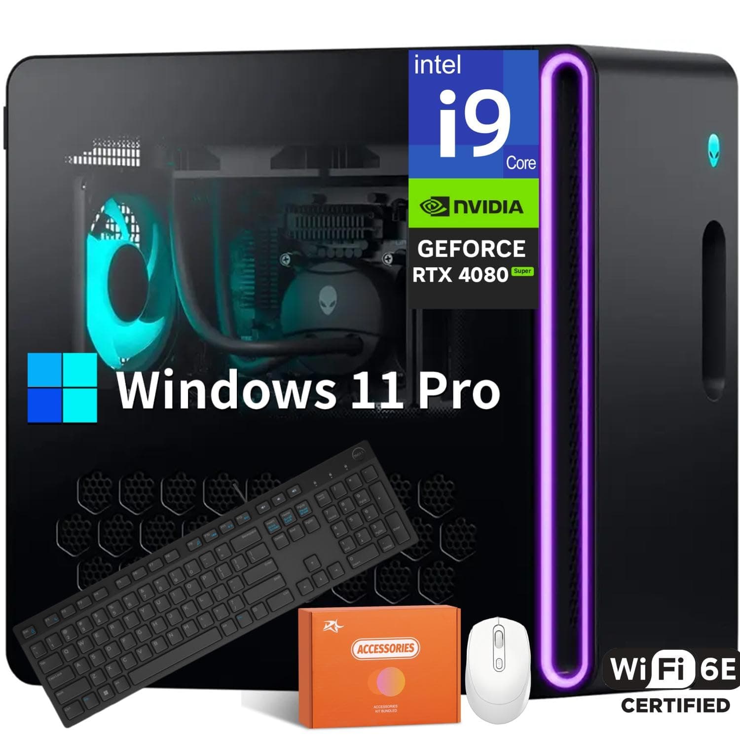 Alienware Aurora R16 Gaming Desktop - Intel i9-14900KF, RTX 4080 SUPER, 64GB DDR5, 2TB SSD, Windows 11 Pro
