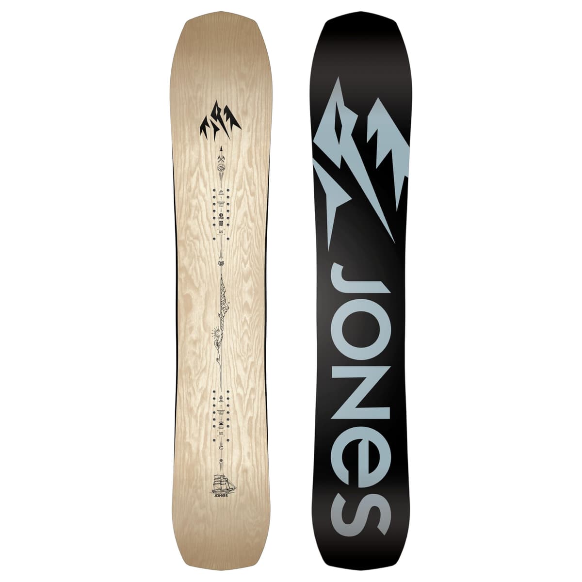 JONES Men's Flagship Snowboard Directional Freeride, talla 161, Wood Veneer J.25.SNM.FLA.XX.161.1