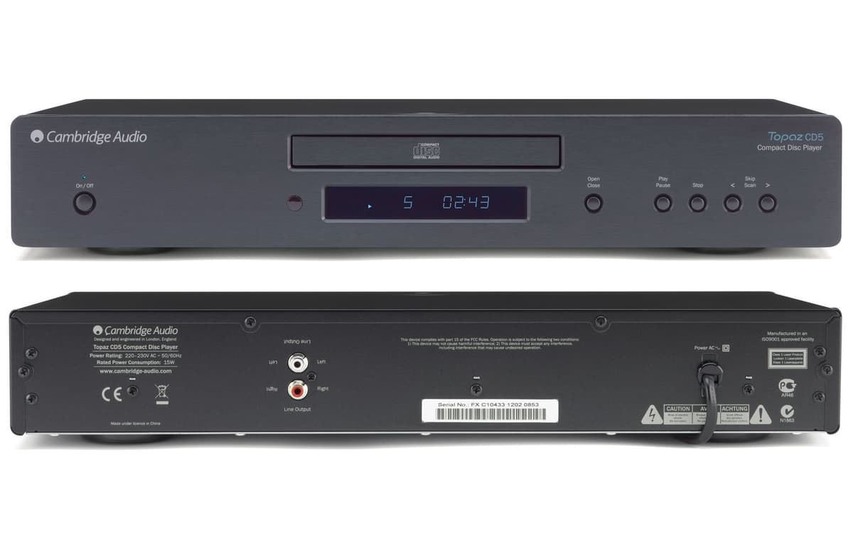 Cambridge Audio Topaz CD5 Reproductor de CD (Black) TOPAZCD5BLK