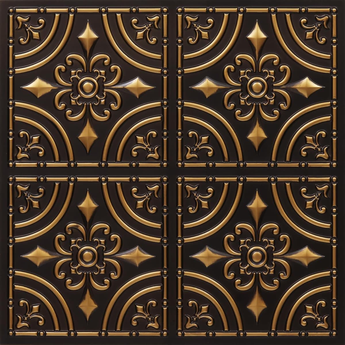 From Plain To Beautiful In Hours 2' x 2' Glue-up Ceiling Tile 205ag-24x24-50, Antique Gold, 50