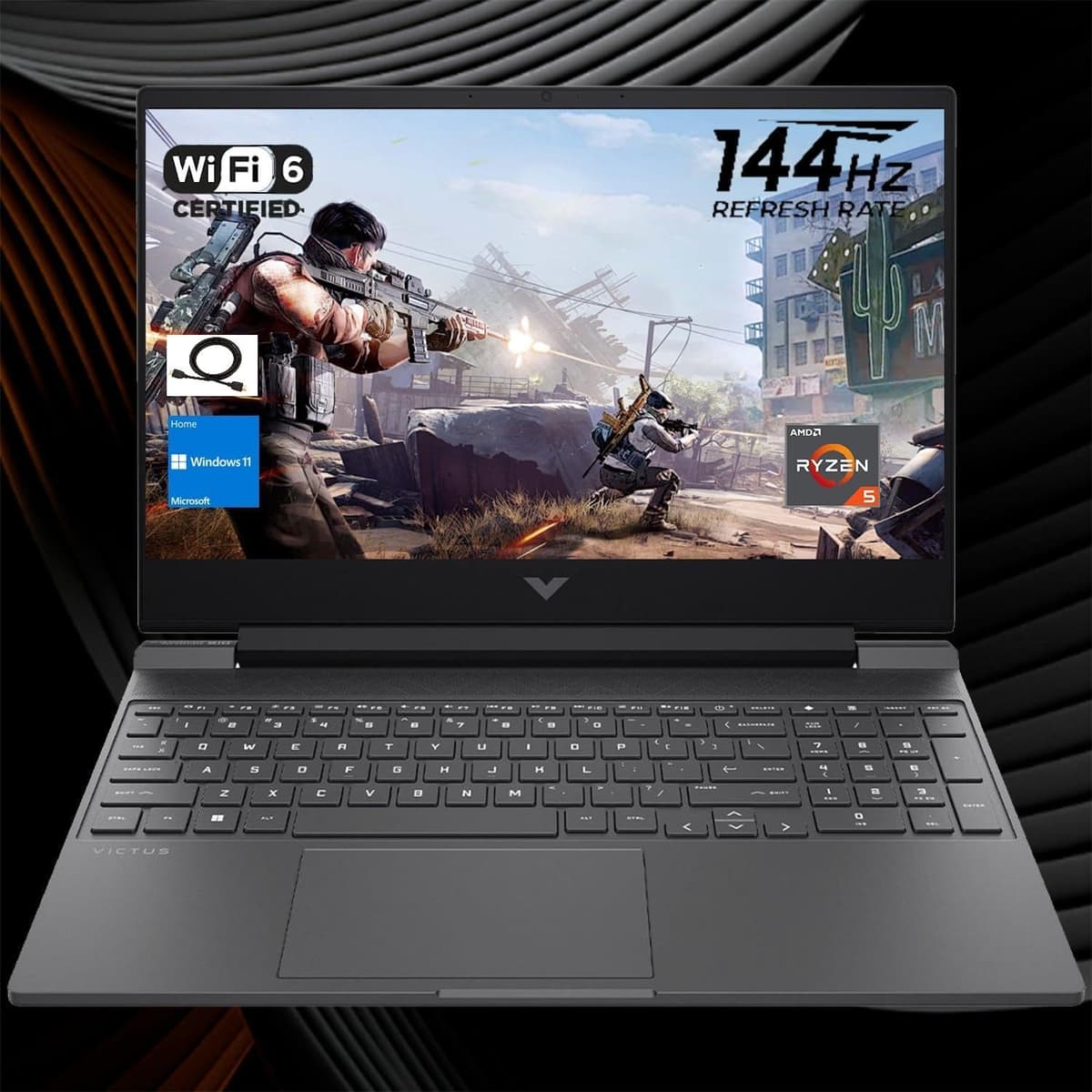 HP Victus 15.6" FHD 144Hz, Ryzen 5 7535HS, Radeon RX 6550M, 32GB, 2TB SSD, Windows 11