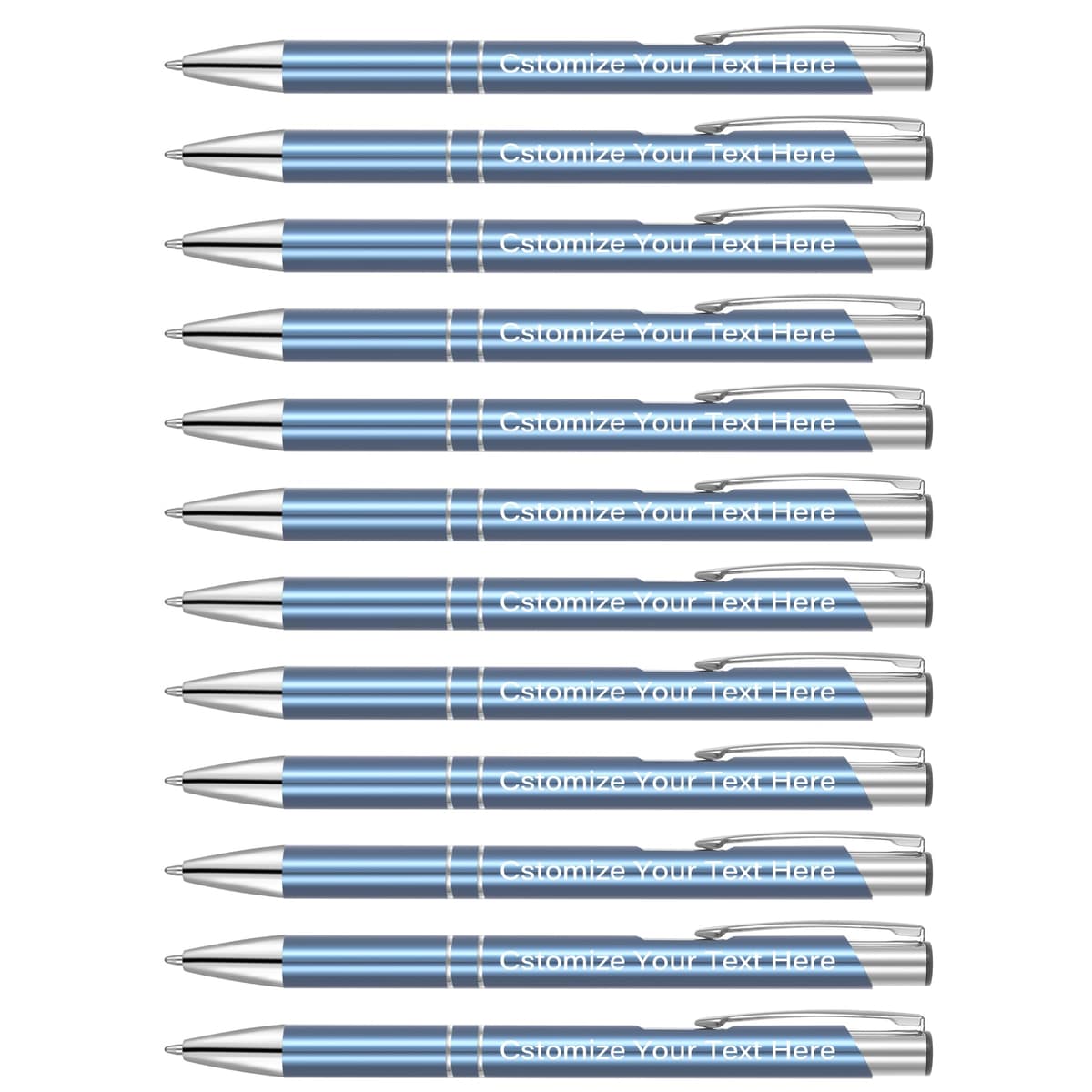 Kingluu pack 500 bolígrafos personalizados con grabado gratis (celeste) YZBDZ002
