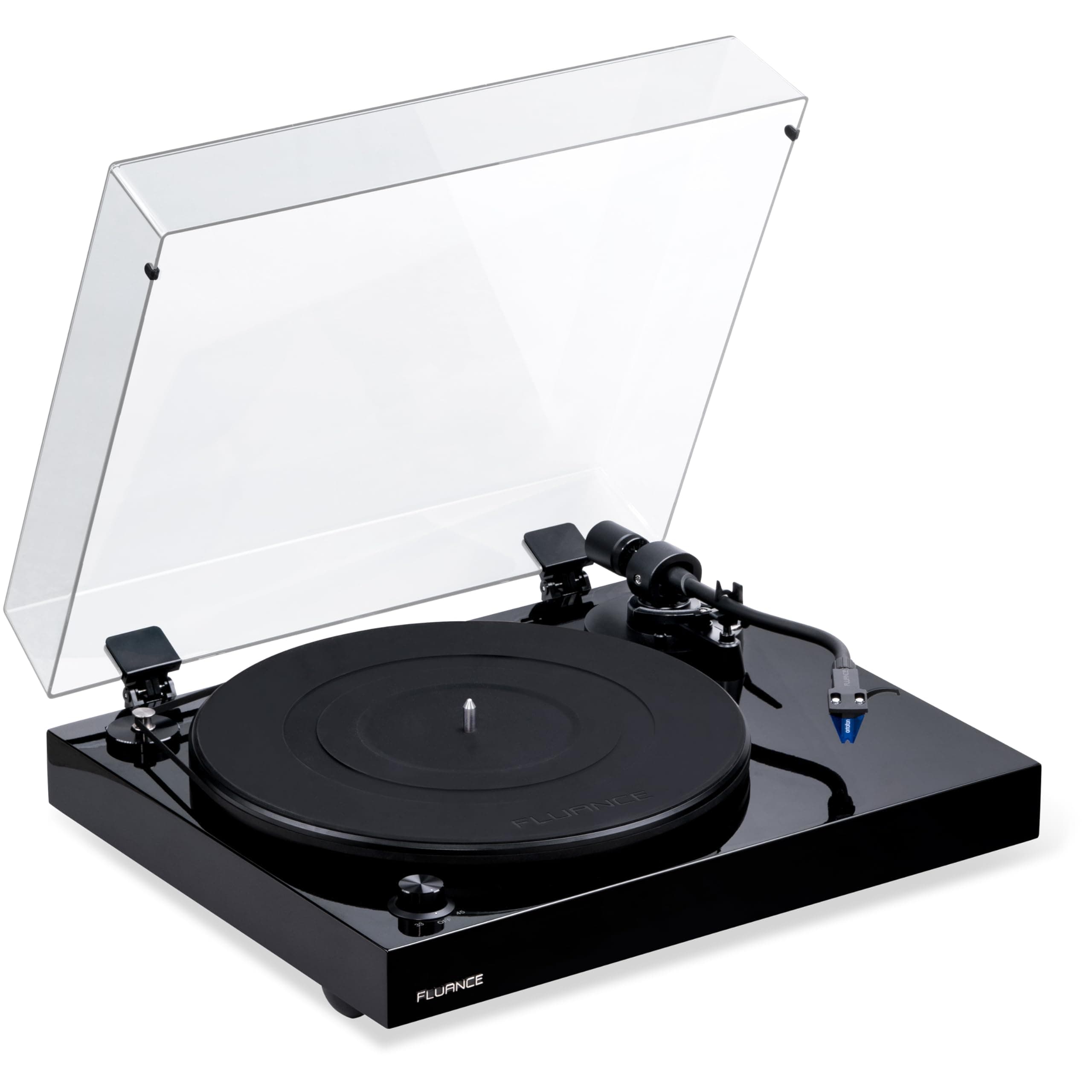 Fluance RT84 Reproductor de vinilo Reference High Fidelity con cápsula Ortofon 2M Blue - Piano Black RT84TUK