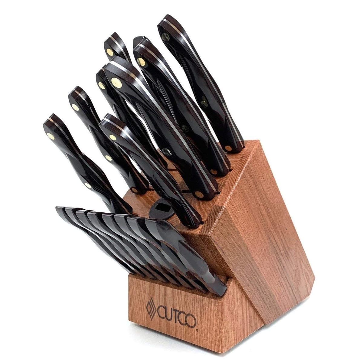 Set de Cuchillos de Cocina Cutco 19 Piezas con Base de Madera Cherry 1374607