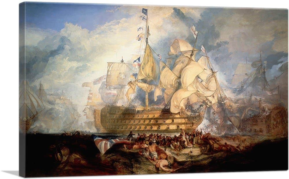 ARTCANVAS Battle of Trafalgar 1805, Lienzo Estirado 60 x 40