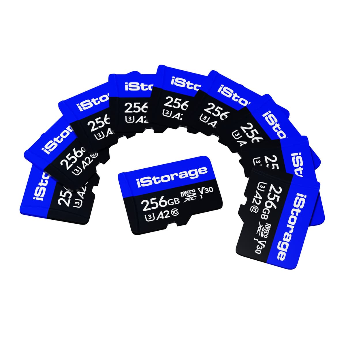 Pack de 10 iStorage microSD 256GB compatible con datAshur SD IS-MSD-10-256