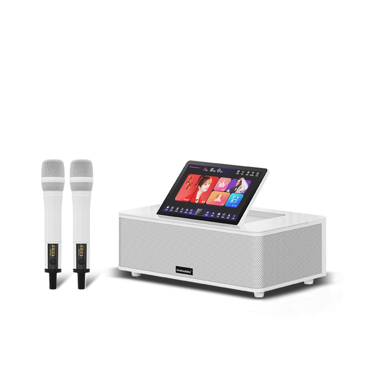 Generic MS9 Karaoke all-in-one 14.1" Touchscreen con 2 micrófonos inalámbricos (Black 1TB)