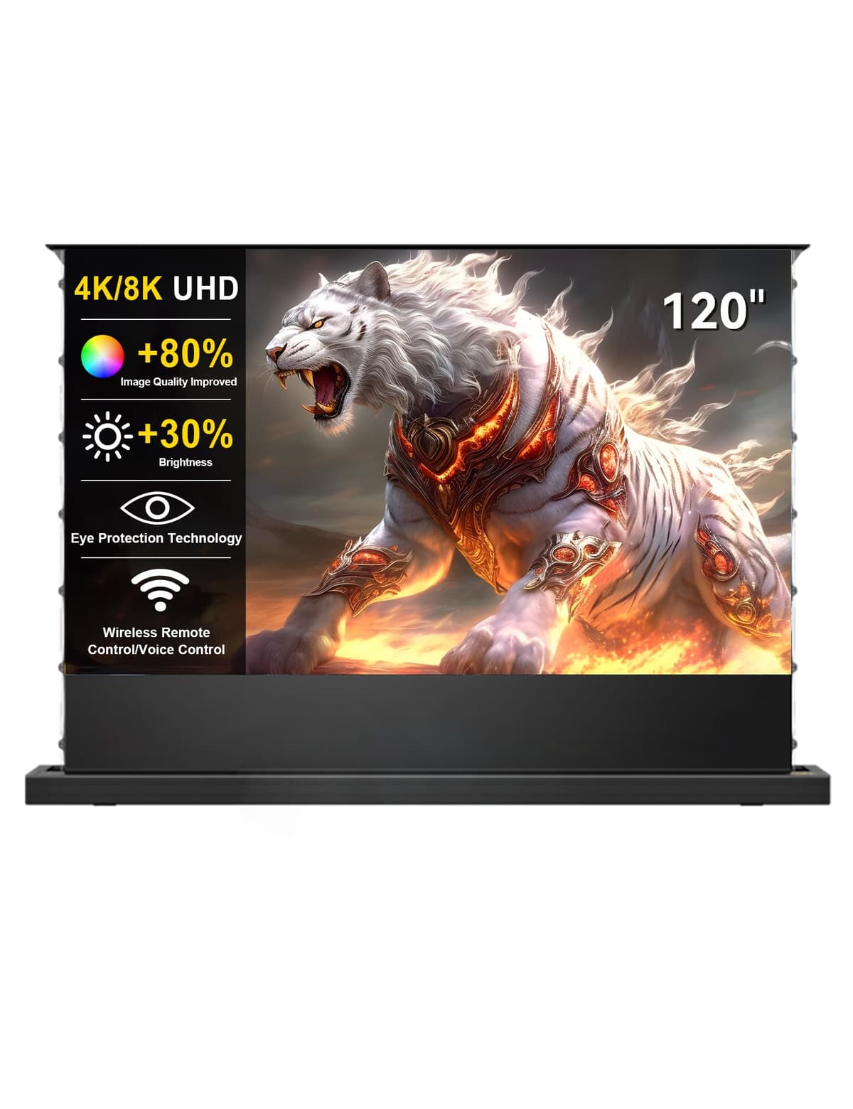 IN&VI Pantalla Motorized Floor Rising 120" 16:9 para Proyectores UST/Standard 120 Inch/16:9