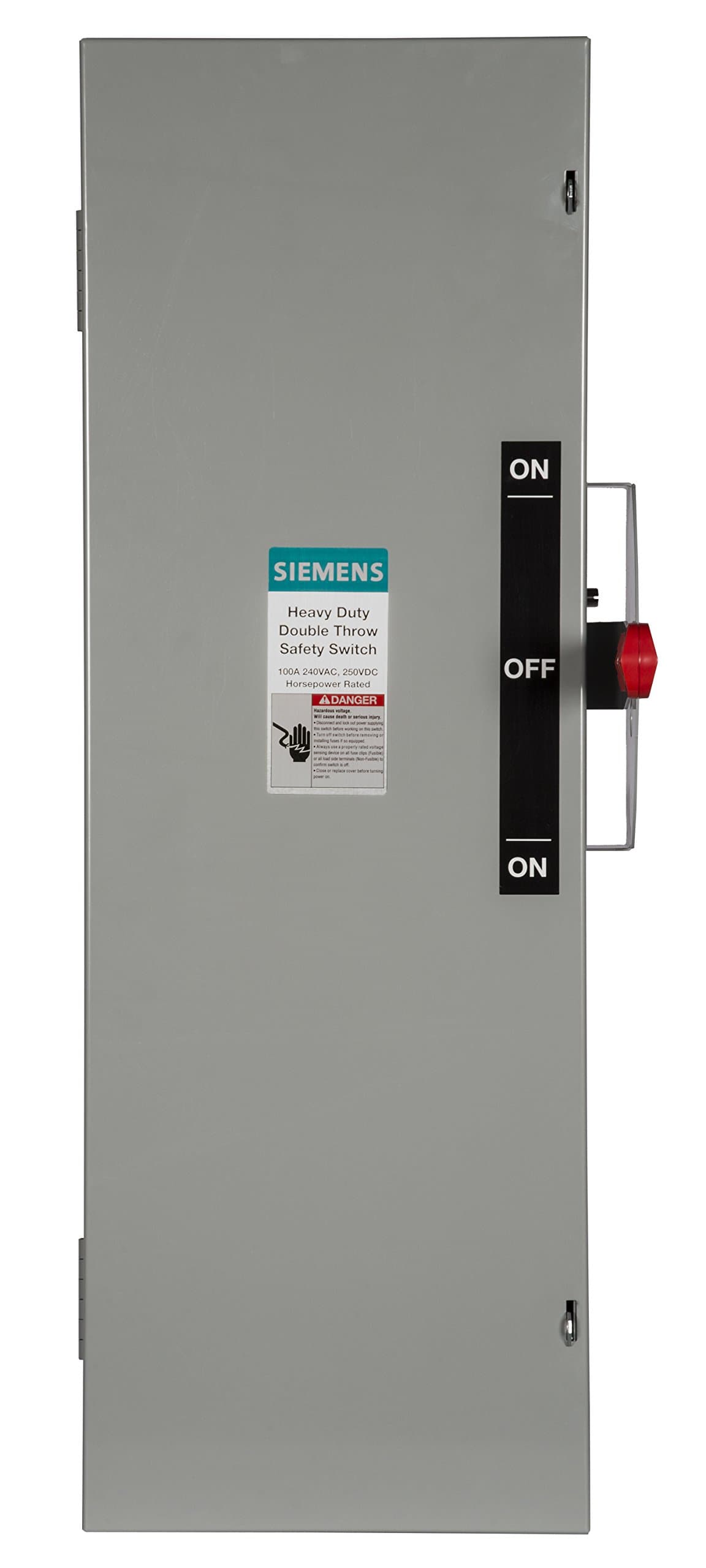 Siemens DTF323 interruptor doble tiro fusible 100A 3 polos 240V 3 hilos