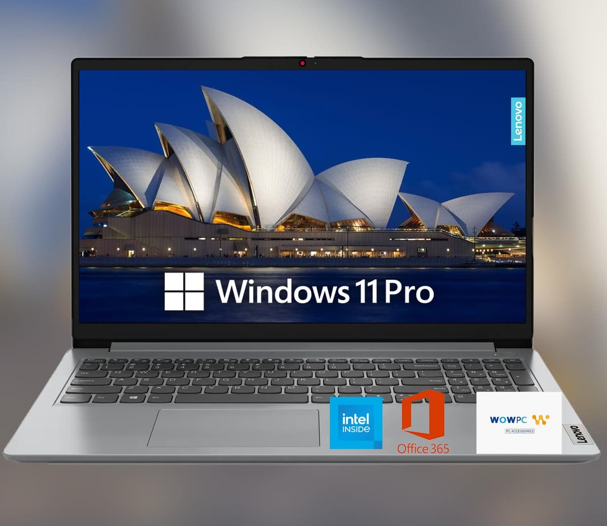 Lenovo IdeaPad 15.6" HD Antirreflejo con 1 Año de Microsoft 365, SSD 2.1TB, 36GB RAM, Windows 11 Pro, Procesador Intel, WiFi 6, HDMI, USB-C, Lector de Tarjetas SD, Hasta 9.5 Horas de Batería, con WOWPC USB