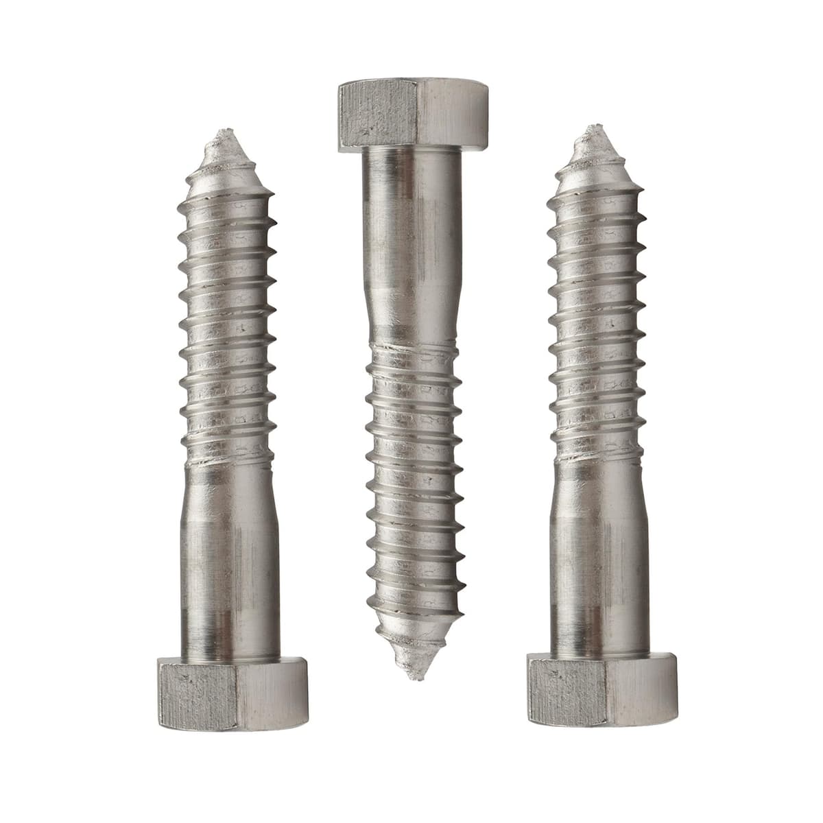 Conquest Tirafondos 3/4" x 4" cabeza hexagonal, Acero Inoxidable 18-8, Rosca Gruesa, Paquete de 25 LB4SS-34X4-25PK