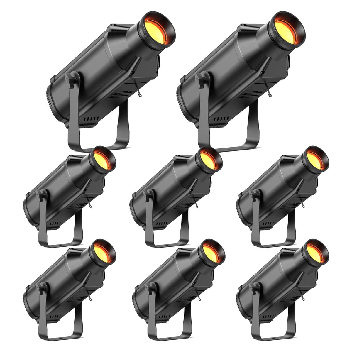 Nitehop 100W Profile Stage Pin Spot Lights RGB 3in1 25° COB LED DMX512 (8 Pack) ZQ07053