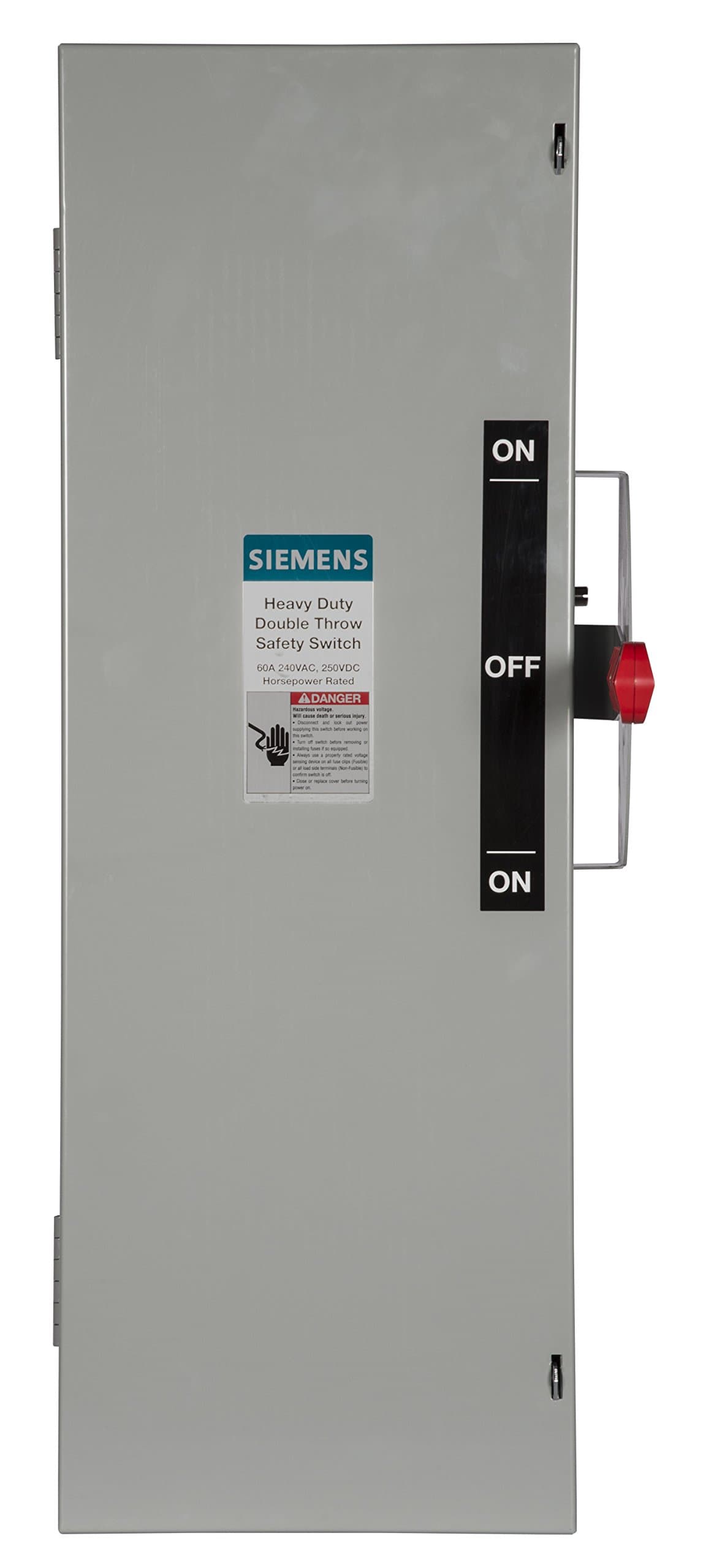 Siemens DTF322 interruptor doble tiro fusible 60A 3 polos 240V 3 hilos
