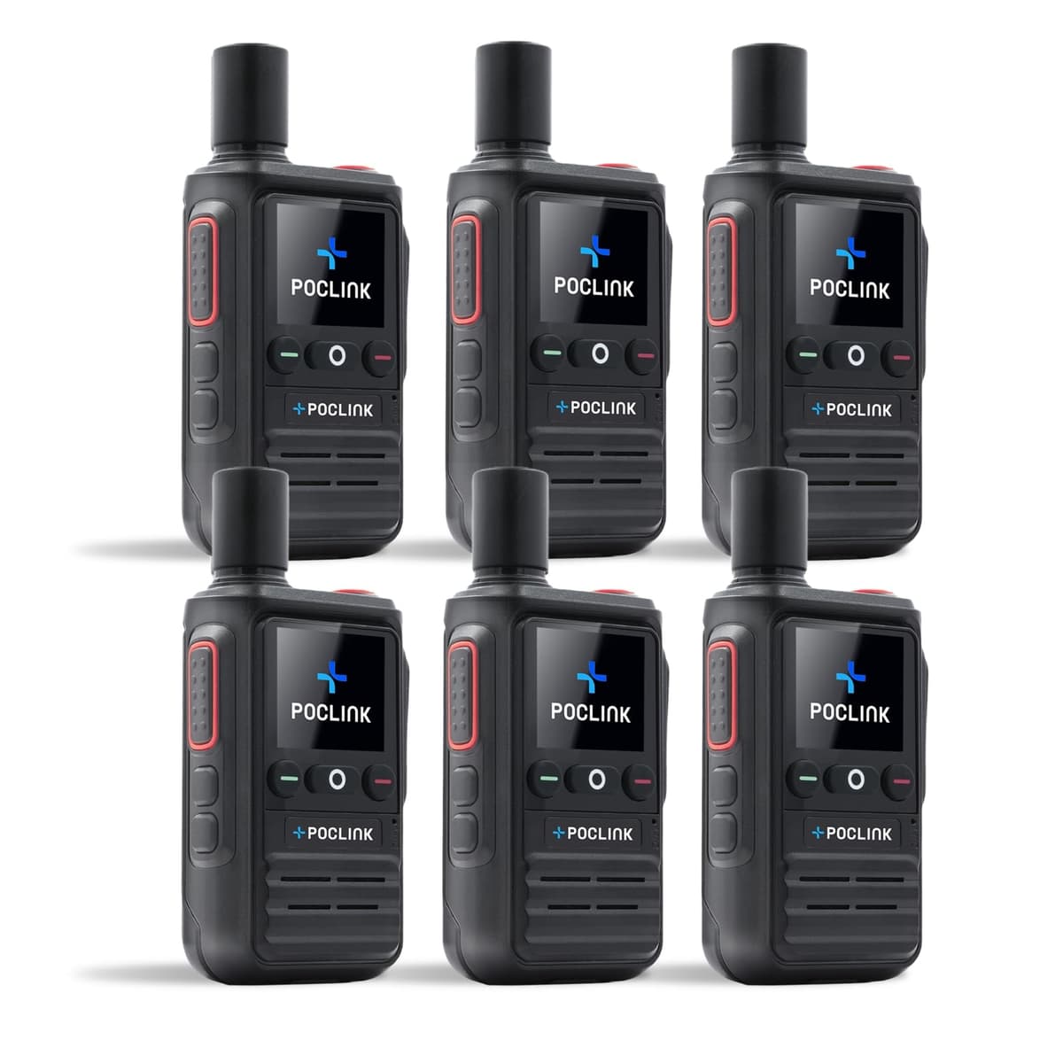 POC-1 Poclink - Walkie Talkies 4G LTE Global, Bluetooth, APP, Recargables (Paquete de 6)