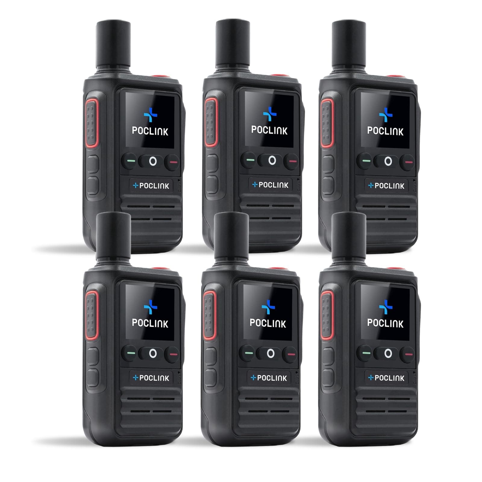 POC-1 Poclink - Walkie Talkies 4G LTE Global, Bluetooth, APP, Recargables (Paquete de 6)